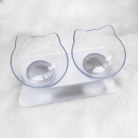 Comederos para gatos y perros pequeños con base antideslizante, artículos para mascotas, inclinación de 15°.
