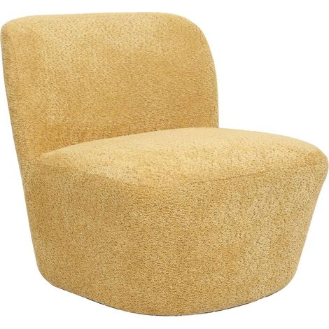Fauteuil lounge moelleux couleur moutarde design contemporain - moutarde doux (1/3)