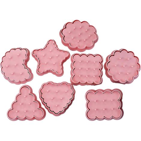 8 emporte-pièces écologiques à motifs pour biscuits et accessoires de pâtisserie