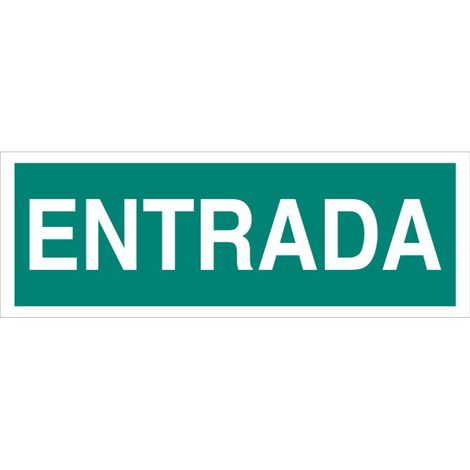 Señal luminiscente 400x100mm para evacuación, diseño variable pero significado fijo.