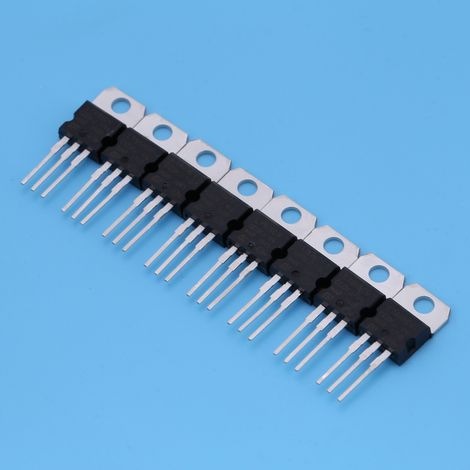 Kit d'assortiment de 40 transistors LM317 (8 types différents) : 7805, 7809, 7812, 7815, 7905, 7912 et 7915 (boîtier TO-220). (1/5)