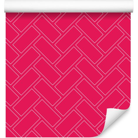 Carta da parati con motivo geometrico di rose per soggiorno e camera da letto, 50x1000 cm (1/5)