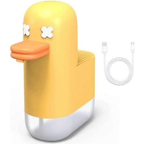 Automatischer Schaumseifenspender zum Händewaschen, niedlicher, entenförmiger Seifenspender, Infrarot-Seifenblasenspender für Kinder - AquaForge