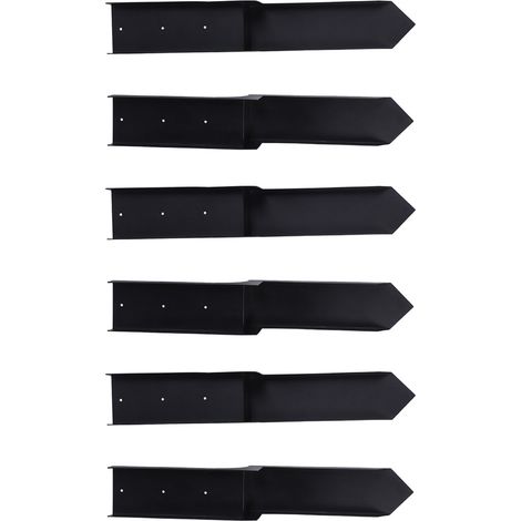 Kit de réparation de poteaux de clôture en bois (6 pièces) : poteaux en acier laminé à froid en forme de H pour réparer les poteaux de clôture en bois endommagés. (1/5)