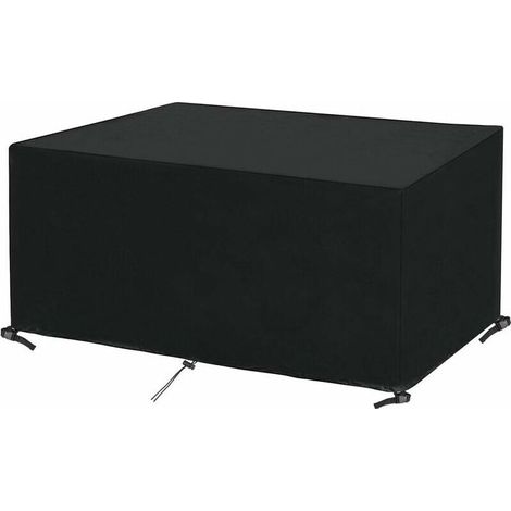 YMYNY Housse de protection rectangulaire pour salon de jardin, housse de table de jardin imperméable et résistante à l'hiver en tissu Oxford, housse de protection en bâche pour tables, chaises et ense