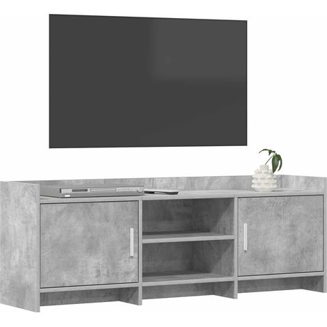 Mobile TV Armadietto TV Mobile Porta TV 130 x 33 x 47 cm Grigio Cemento Legno ingegnerizzato (1/5)