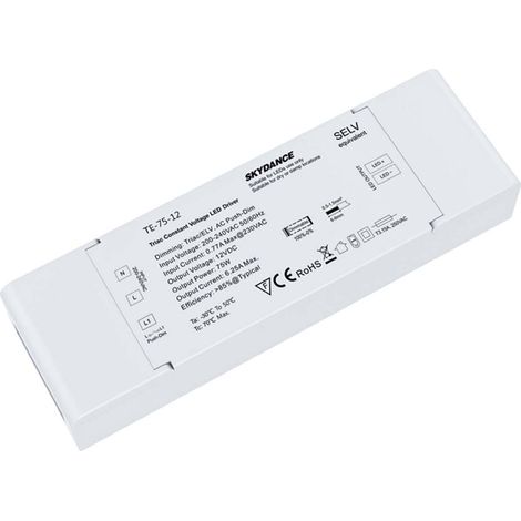 Alimentatore Dimmerabile CV 12V 75W Triac + Pulsante N.O. Varialuce Su 220V Per Striscia Led 12V TE-75-12 (1/3)