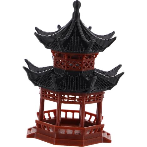 Pagodenfigur Aus Resin Asiatische Mikrolandschafts
