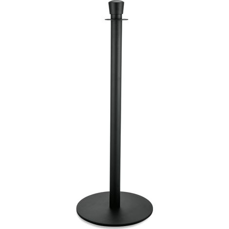 Poteau de guidage cylindrique H 95 cm base plate noir époxy inox CLASSIC - Was Germany