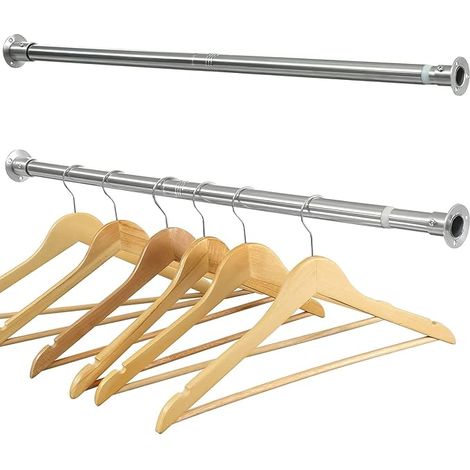 Tringle à vêtements Extensible, 38-99 CM Tringle à Vêtements en Acier Inoxydable Réglable - Rail pour Suspendre des Cintres et Habillement Dans une Penderie, pour Chambre à Couch (1/4)