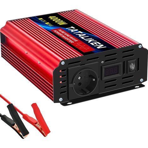 Onduleur, Onde Sinusoïdale Pure, 24V DC à 220V AC, Haute Efficacité, 24V4000W 50HZ UE (1/2)