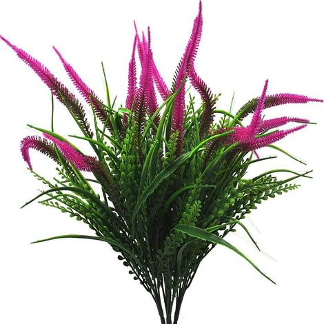 Plante Artificielle - Résistante Aux UV - Pour Intérieur Et Extérieur - Haie Fausse Avec Tiges Flexibles - Lot De 4 (1/5)