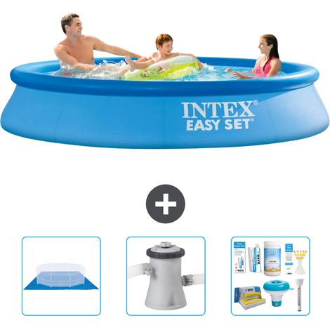 Intex Piscine Easy Set Ronde - 305x61 cm - 4-pièces S21290