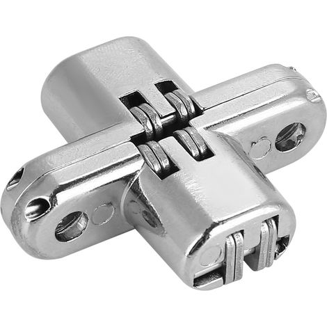 Verdeckte Scharniere aus Zinklegierung, unsichtbar, verdecktes Kreuzlager, silber (S) (1/5)