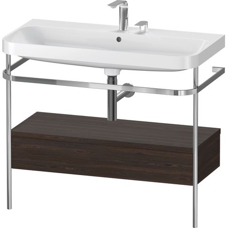 Set c-bonded Duravit Happy D.2 Plus con consola metálica y cajón,