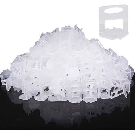 Lot de 500 languettes de nivellement pour Aide à la pose de carreaux bandes de traction 3 mm largeur du joint, carreaux hauteur 3-15mm Système de nivellement des carreaux