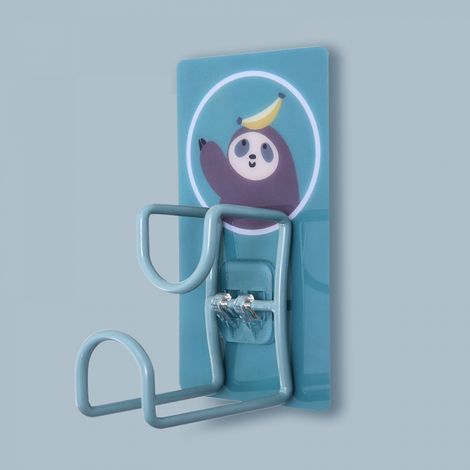BEBUSINGOTO Perchero de pared acrílico adhesivo con diseño de perezoso de dibujos animados (1/3)