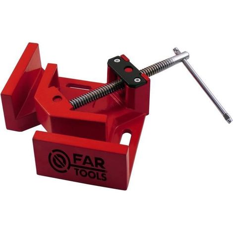 FARTOOLS PRO - Etau d'angle en acier avec manivelle - Rouge - 150515