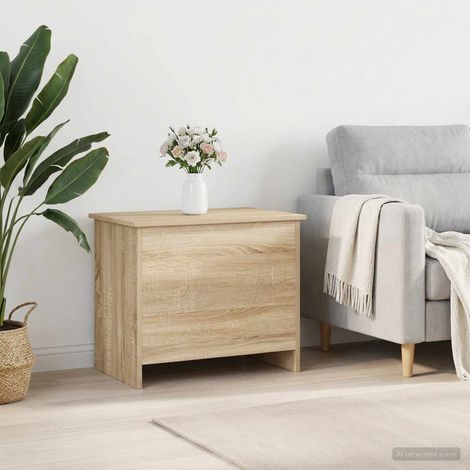 vidaXL Coffre de rangement avec stockage Chêne Sonoma 60 x 40 x 50 cm