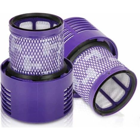 Lot de 2 filtres de rechange lavables et réutilisables pour Dyson V10 Cyclone Animal Absolute Motor Head Total Clean Pro Extra Extra sans fil avec brosse de nettoyage - RWAccessoire pour aspirateur (1/5)