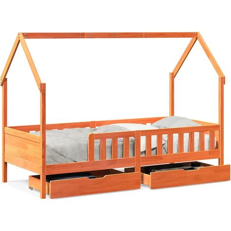 Maison Exclusive - Kinderbett mit Schubladen 80x200 cm Massivholz