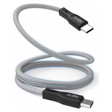 Cable SGS USB-C a USB-C 100W 1 Metro Plata STPCTPC1MTSL