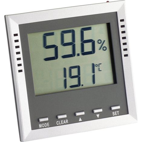 TFA Dostmann KLIMA GUARD Thermo-/Hygrometer Silber 30.5010.54.K