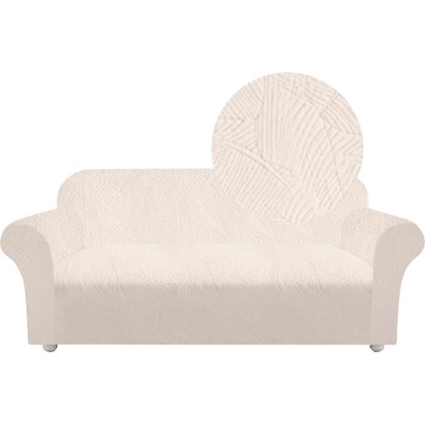 ECRU JACQUARD BANANA TREE SOFABEZUG 2-SITZER [42-Z4-EC]