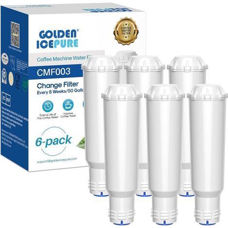 6 Pièces Filtre à eau, Charbon actif, Résine, Anti-calcaire, Pour machine à café (1/5)