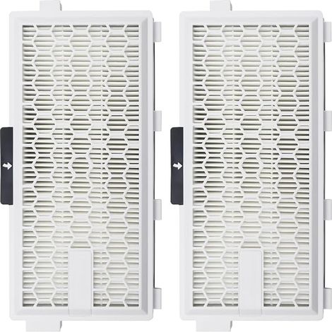 Paquete de 2 filtros de repuesto AirClean 50, compatibles con aspiradoras Miele Complete C2/C3, Compact C1/C2, SF-HA 50, S4, S5, S6 y S8. Imágenes con referencia del modelo. (1/4)