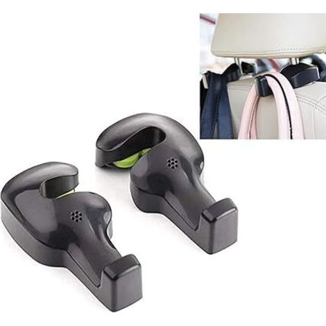 Universal Car Seat Support Hook for Grocery Bags and Cloth Handbags (Black - Set of 2) (1/5)
