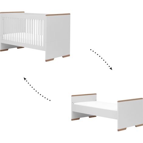 Lettino evolutivo Pinio Snap Bianco e legno