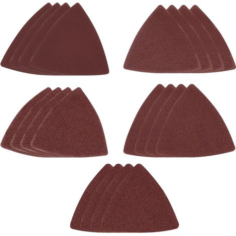 50 Accessories Multi-Tool Set Triangular Sandpaper 80×80mm Gravel 40/60/80/120/240 Sandpaper Quick Replacement Compatible with Dewalt Compatible with Bosch (1/5)