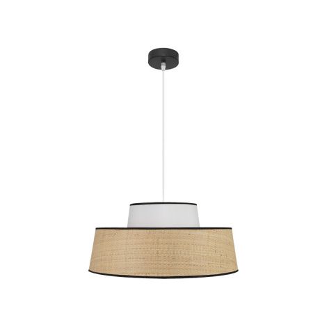 Lampadario Abrila metallo tessile 50 cm nero