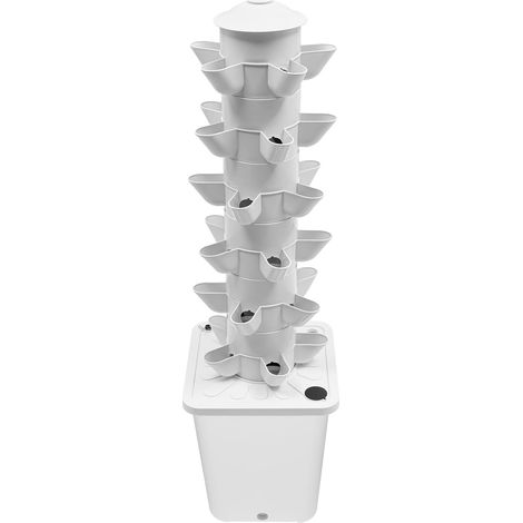Kit di coltivazione idroponica verticale a 6 livelli con 30 posizioni di semina, 4 luci LED, pompa dell'acqua, serbatoio dell'acqua da 10 litri, sistemi di coltivazione senza terra, torre idroponica p