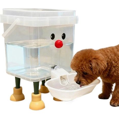 Fontana automatica per animali domestici. Non necessita di collegamento alla corrente. Fontana per gatti con serbatoio d'acqua e ciotola a caduta. Grande. (1/5)
