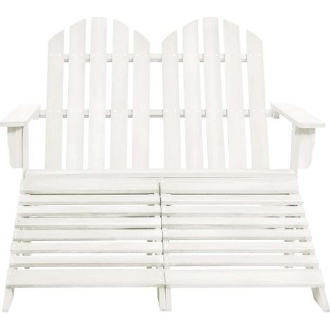 Maison Exclusive - Adirondack-Gartenbank 2-Sitzer mit Fußteil Tan (1/5)