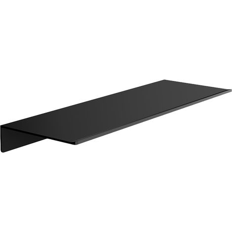 Panneau plat de salle de bain, support de rangement mural, support de rangement pour cosmétiques devant le miroir, 40CM, noir(nécessite un perçage) (1/5)