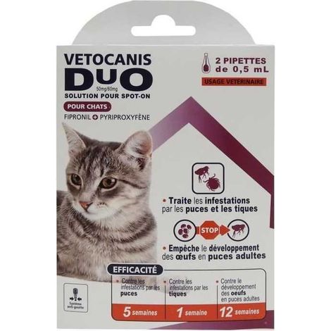 Action Duo Pipette - VETOCANIS - Anti-Floh Anti-Zecken Katze (1/3)