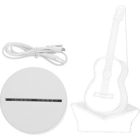 Veilleuse décorative en forme de guitare lumineuse, cadeau de naissance (1/5)