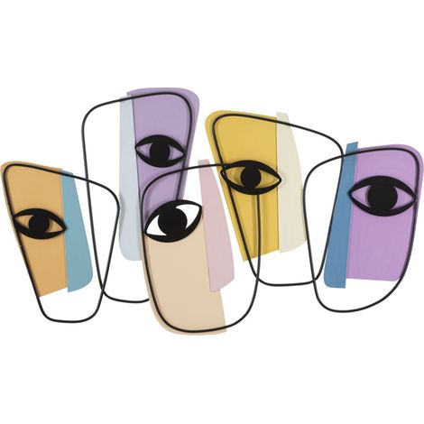 Pannello da muro Eyes A in ferro multicolor, 120x72 cm (1/5)