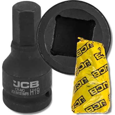 JCB Impact Bit Steckschlüssel 3/4" 19mm 6-kant Cr-Mo Steckschlüssel