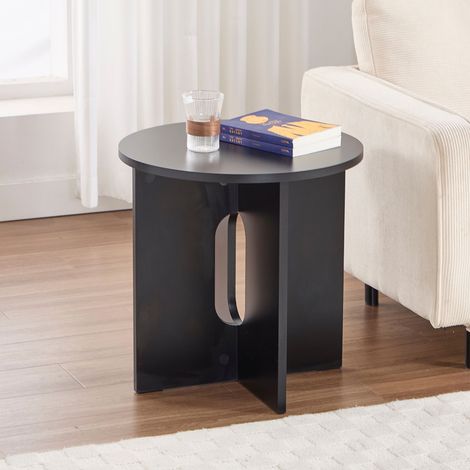 Wahson Tavolini bassi fissi in Legno, Tavolino Piccolo in Stile Scandinavo, Tavolini Laterale da Divano, Nero (1/5)