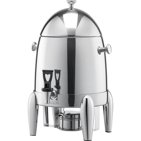 VEVOR Distributore di Bevande, 12 L per Feste, Contenitore di Succhi in Acciaio Inox con Bruciatore ad Alcol, Bevande Calde e Fredde con Rubinetto per Caffe, Te, Acqua Calda, per Ristoranti Hotel (1/5)