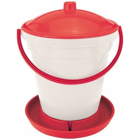 KERBL Bebedero de Cubo para Aves, Sin Patas de Apoyo, Con Asa, 18 (1/2)