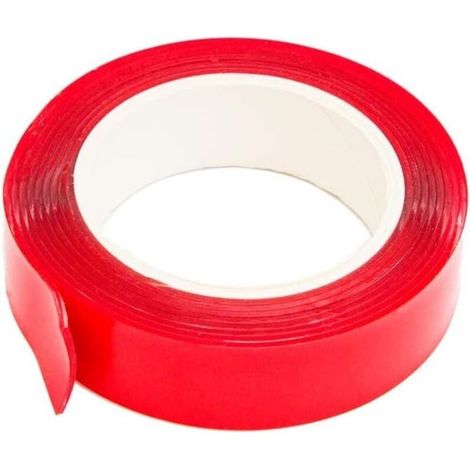 Lot de 5 rubans adhésifs « Plus de clous ». ruban adhésif double face extra-fort pour fixations permanentes. adhésif de montage pour intérieur et extérieur. 19 mm x 3 m (1/5)