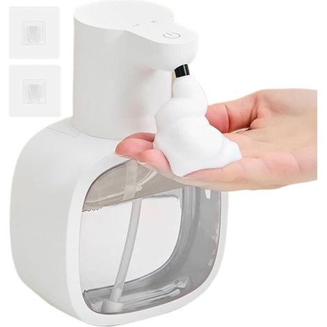 Automatischer Seifenspender (500 ml) – Flüssigseifenspender mit berührungsloser Pumpe, USB-C-Ladefunktion, weiß – AquaForge (1/5)