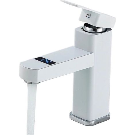 moderne-digitale-led-temperaturanzeige-einhebel-waschtischarmatur-240263284 (1/5)