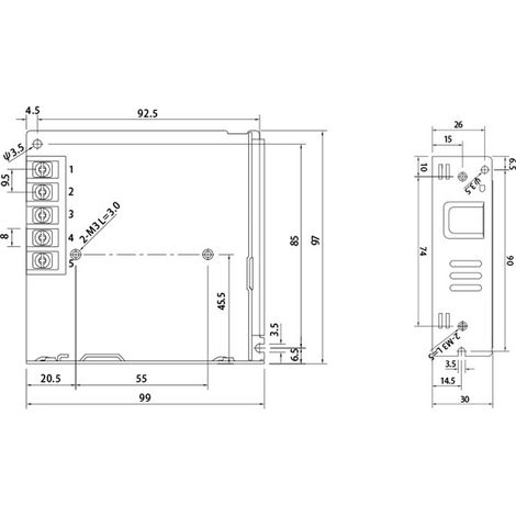 BERM® 75W LED-Netzteil - LRS-75-24 Medizinisches Netzteil (1/5)