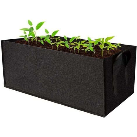 Sacs de culture rectangulaires avec poignées en feutre respirant pour carottes, oignons, herbes, fleurs, légumes, 503020cm 1pc (1/4)